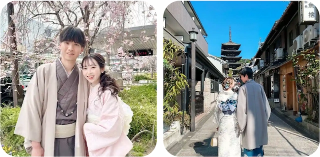 wargo心斎橋店のカップル向けレンタル着物プラン