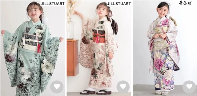 夢館の七五三の七歳用振袖レンタル